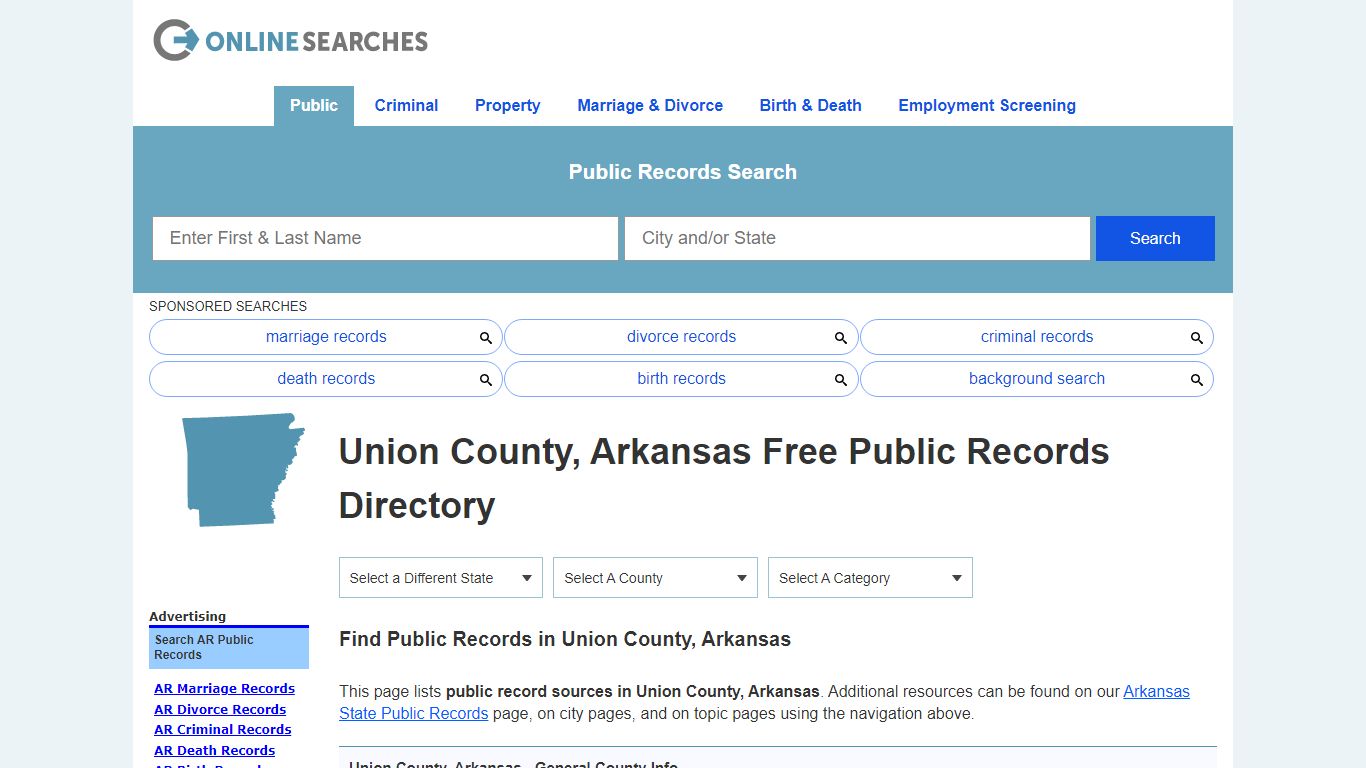 Union County, Arkansas Public Records Directory
